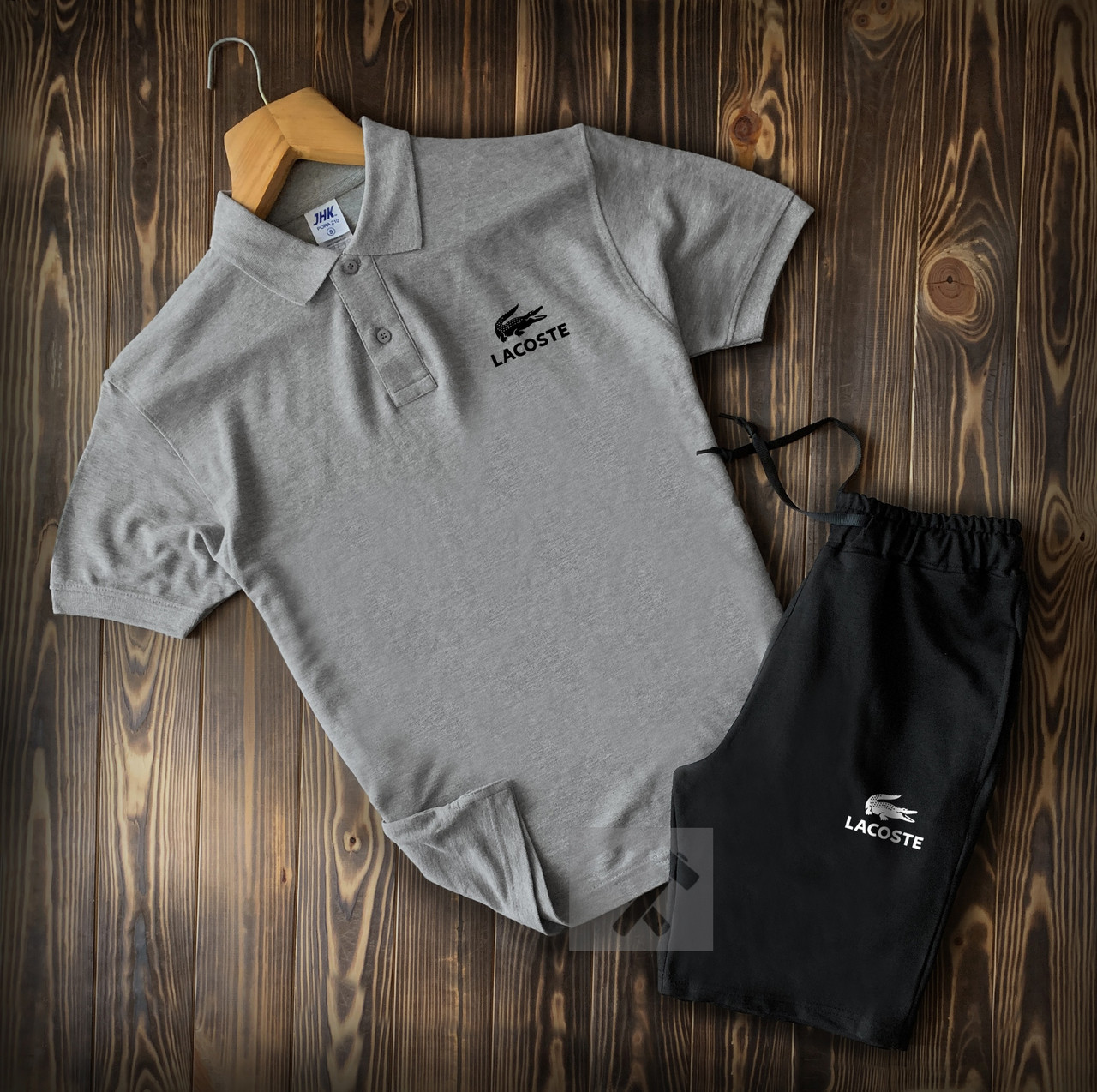 Чоловічий комплект Лакоста (шорти та футболка), фото 1