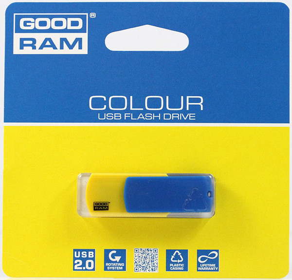  Flash Drive GOODRAM COLOUR 8 GB Ukraine, Blue/Yellow