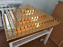 Панахидный столик пірамідної форми з лампадкою 158св.