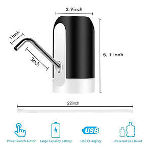 Сенсорний дозатор на пляшку для води Cleaning Pump, фото 2