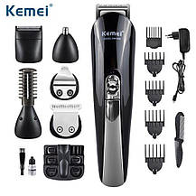 Машинка для стрижки волосся Kemei KM-600, триммер 11 в 1, фото 2