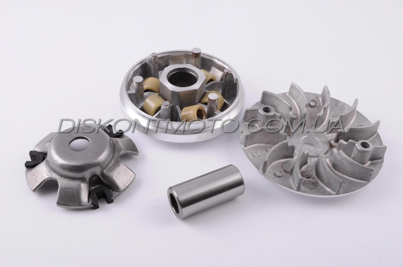 Варіатор передній 4Т GY6 125/150 (152QMI/157QMJ) (палець, щіка повна) SUNY