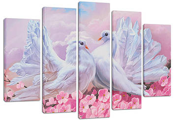Модульна картина Пара голубів 120х80 см