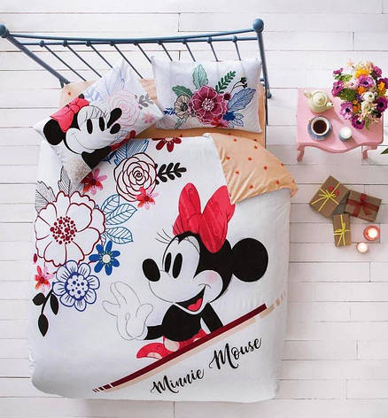 Постільна білизна TAC DISNEY Minnie Mouse watercolour євро, фото 1