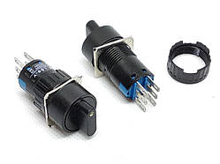 Круглий селекторний перемикач LA16Y-20X/3 на 3 позиції