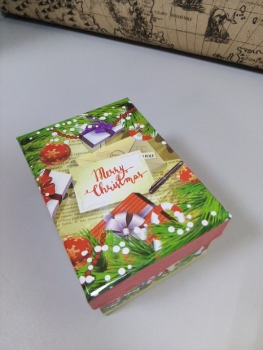 Подарункова Коробочка з написом Merry Christmas 10.5 см, фото 1