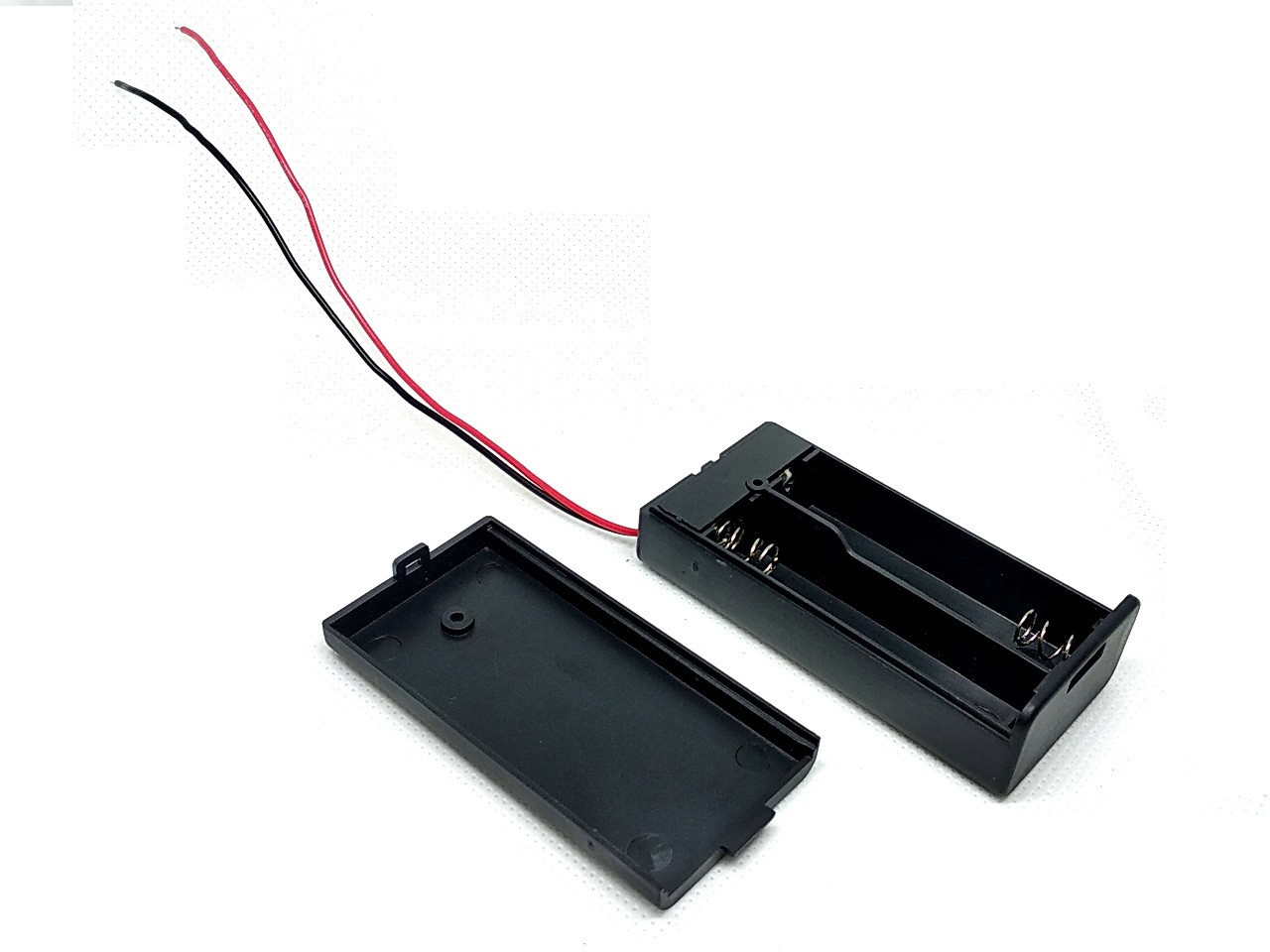 Батарейний відсік для двох елементів AA з кришкою і вимикачем, фото 1