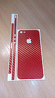 Декоративна захисна плівка на Iphone 5 — червоний карбон