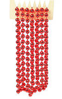 Ялинкова прикраса "Буси на ялинку", колір червоні, 10 мм*2.7 м (набір 36 шт.)