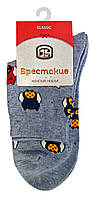 Носки женские хлопковые Брестские Classic 16С1102, р.23, рис.165, серый меланж Совы
