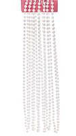 Елочное украшение "Бусы белые", 8мм*5.4м, цвет - белый жемчуг, набор 36 шт