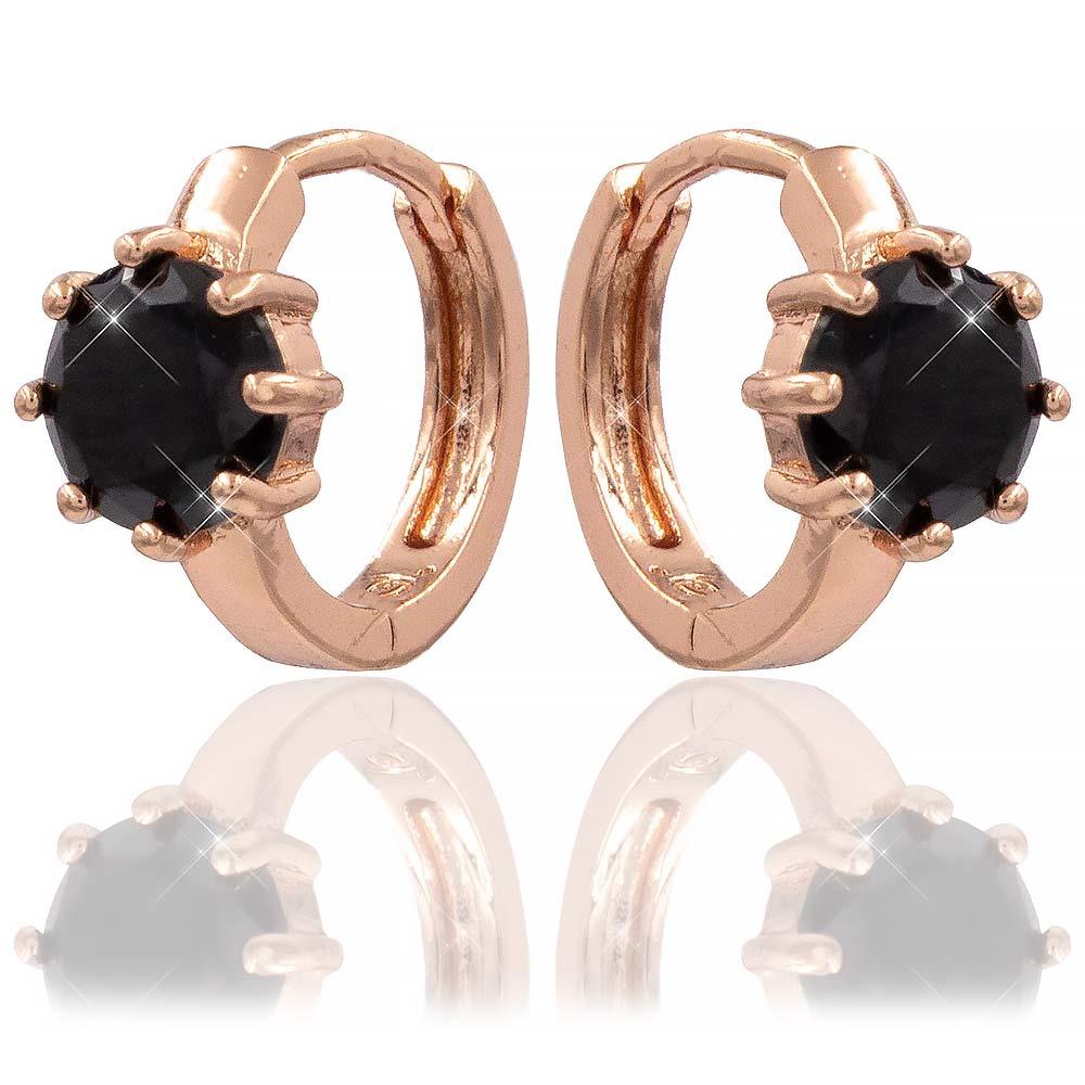 Сережки Xuping чорний 1,2 см (Медичне золото) 224945(2)