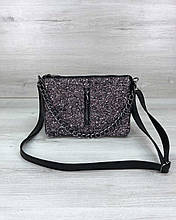 Стильна сумка-клатч WeLassie Tina зі вставкою блиск