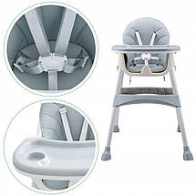 Стілець для годування 2 в 1 Eco baby сірий, фото 5