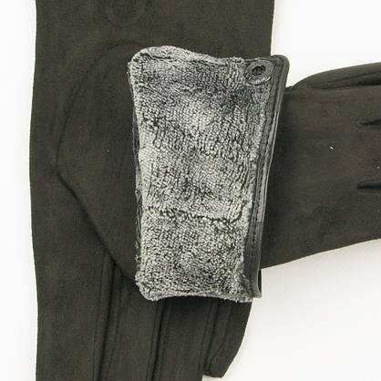 Чоловічі зимові рукавички з штучного замша № 18-1-31/3, фото 4