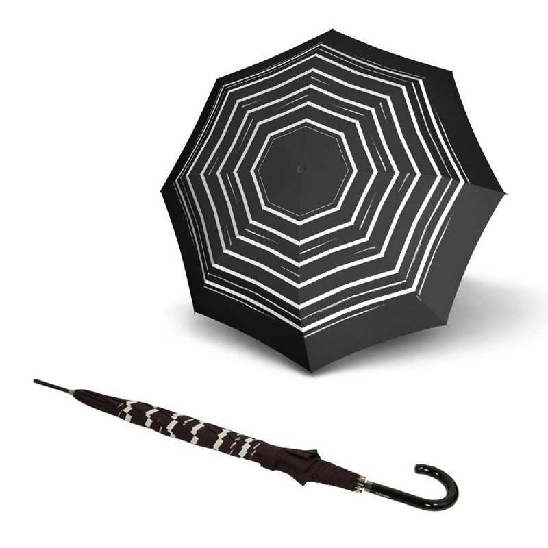 Зонт трость Knirps Stick Automatic Long Stripe Black Art Kn799344961