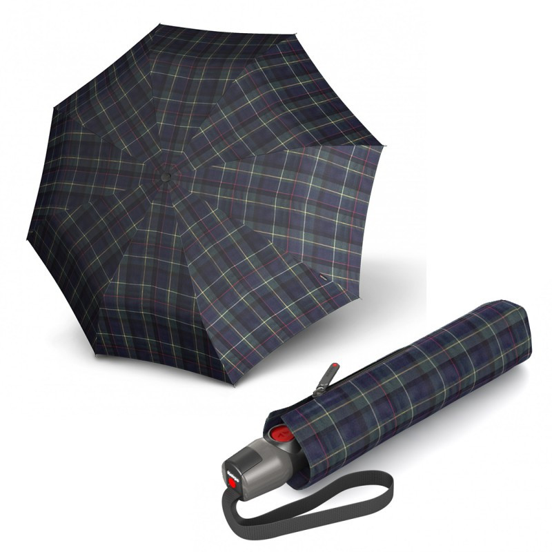 Зонт складаний Knirps T. 200 Medium Duomatic Check Blue&Green Kn9532005180