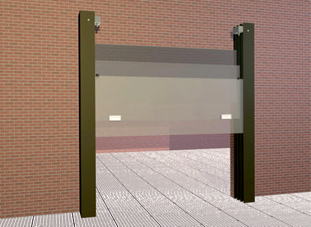 Протипожежні вертикально-відкотяні тристулкові ворота Alutech FireMarc-O