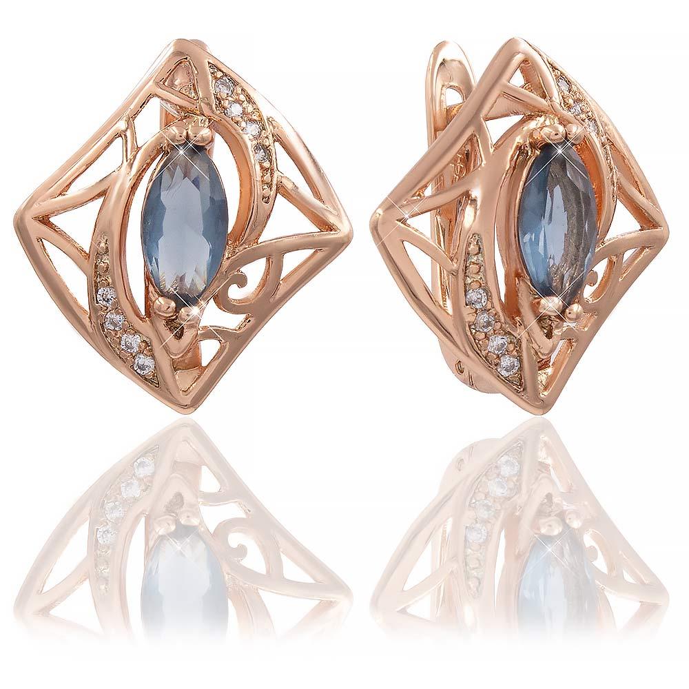 Сережки Xuping 1,7 см сірий (Медичне золото) 724469(3)