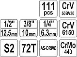 Набір інструментів 111 предметів YATO YT-38831 (Польща), фото 4