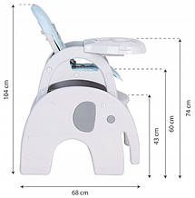 Стілець для годування 3 в 1 Eco baby Elefante, фото 5