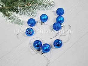 Новорічна Кулька 5 см синя МІХ