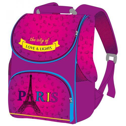 Школьный ранец для девочки Париж Smile розовый короб ортопедический - фото 1 - id-p1089270585