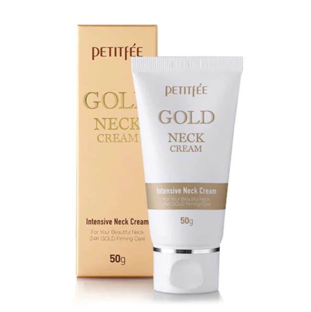 Крем для догляду за шкірою шиї та зони декольте Petitfee Gold neck cream 50 г