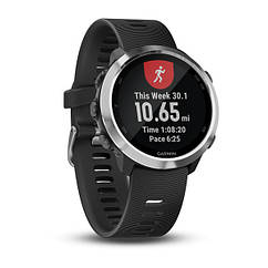 Смарт-годинник Garmin Forerunner 645 Black with Stainless Hardware з Чорним Ремінцем