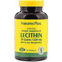 Лецитин, Lecithin, Nature's Plus, 1200 мг, 90 капсул