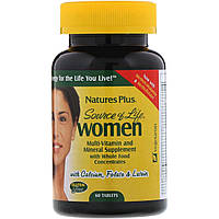 Nature's Plus, Источник жизни, для женщин, мультивитамины и минеральные добавки, 60 таблеток