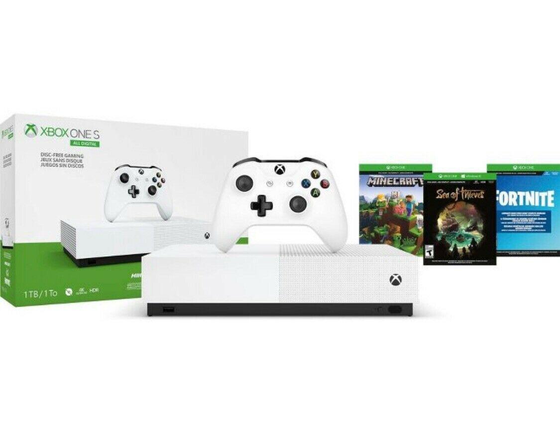 Ігрова консоль Microsoft Xbox ONE  S 1TB All-Digital edition+Minecraft+Sea of The Theaves+Fortnite