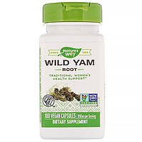 Дикий ямс, Wild Yam Root, Nature's Way, 425 мг, 100 капсул