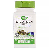 Дикий ямс, Wild Yam Root, nature's Way, 425 мг, 100 капсул