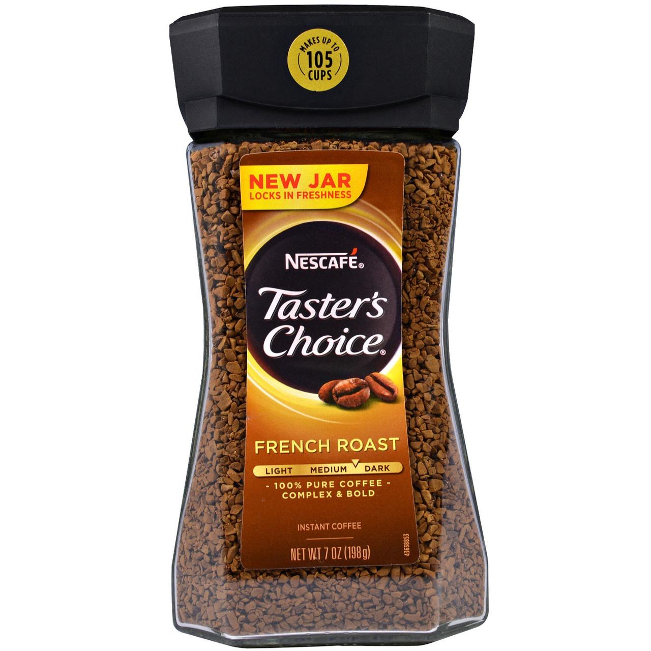 Nescafé, taster's Choice, Instant Coffee, French Roast, 7 oz (198 g) Тестер Чойс, розчинна кава, французької