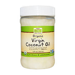 Органічне кокосове масло Now Foods Foods Organic Virgin Coconut Oil Natural (355 мл) нау фудс