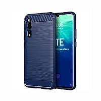 Накладка Lenuo Carbon Fiber для ZTE Axon 10 Pro Navy Blue