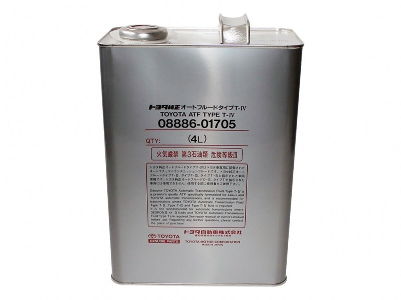 Масло Toyota ATF Type T-IV кан. 4л. 08886-01705