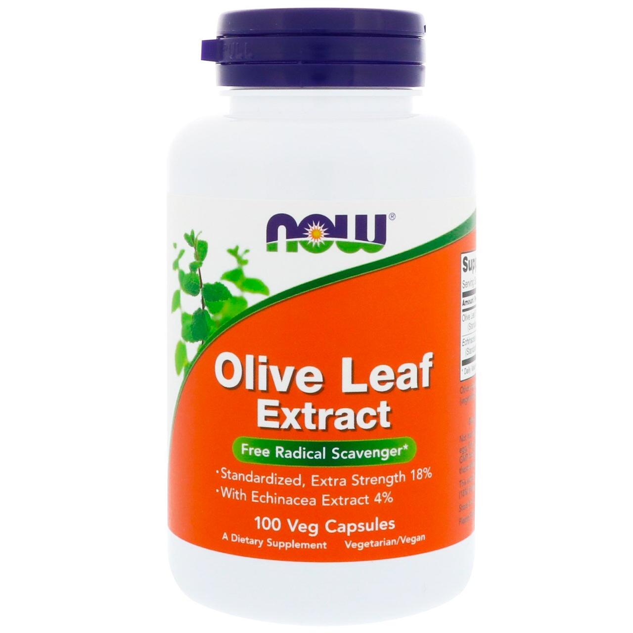 Екстракт листя оливи (Olive Leaf), Now Foods, 100 капсул