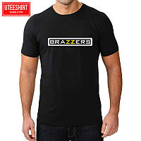 Черная футболка brazzers | бразерс лого