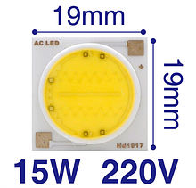 Кераміка LEd cob Smart IC 15w 220V 6000K Круглий Світлодіод 15 вт COB