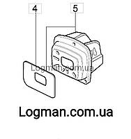 Оригинальный глушитель Oleo-Mac 937,941C,941CX,GS370,GS410C,410CX/Efco 137,141S,141SP