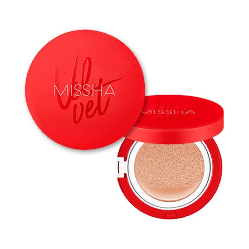 Кушон зі щільним тонувальним покриттям Missha Velvet Finish Cushion No 21 Natural Light Beige 15 г