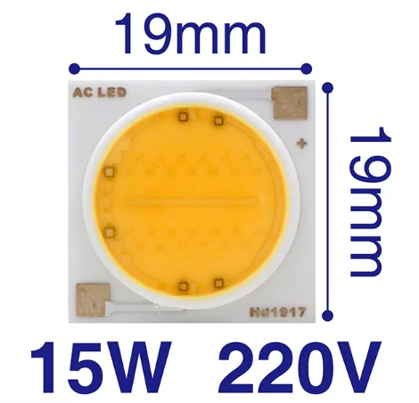 Кераміка LEd cob Smart IC 15w 3000K 220V Круглий Світлодіод 15 вт COB