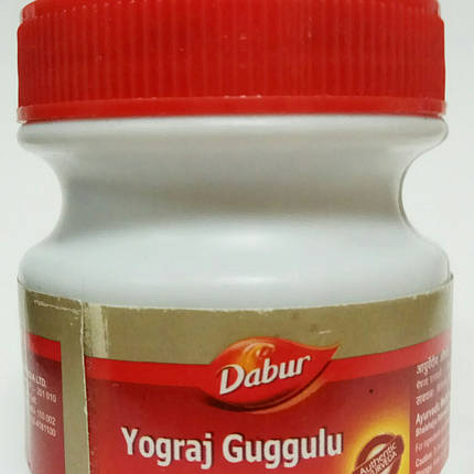 Йогорадж Гуггул Дабур (Yograj Gugulu Dabur) для підтримки здоров'я опорно-рухового апарату, 120 таб., фото 1