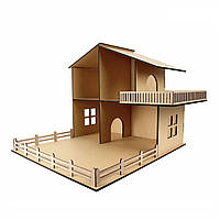 Кукольный домик с террасой Техас МДФ, 46х52х60см.