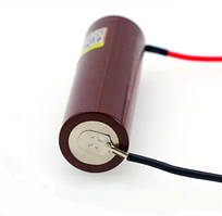 Акумулятор LG HG2 3000mAh, Li-ion 3.7v 20A з нікелевими контактами і проводами, высокотоковый