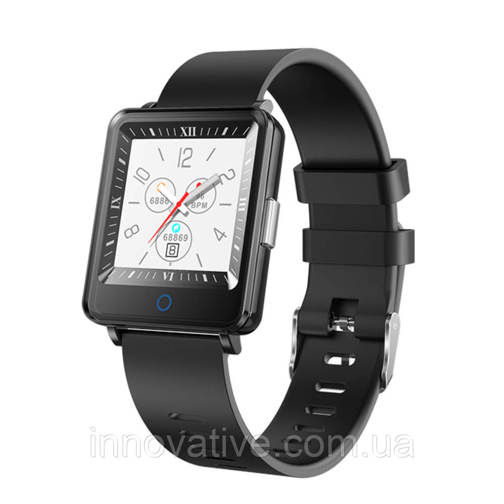 Розумний годинник Lemfo CV16 Silicone з подвійним дисплеєм (Чорний), фото 1