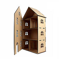 Кукольный домик трёхэтажный Амстердам МДФ, 71х37х18см.
