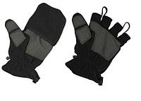 Флісові зимові рукавички-рукавиці MFH чорні 15311A